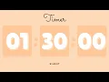 1 Hour 30 Minutes Silent Timer with Cute Ending Alarm Pastel Orange Timer