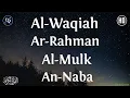 Download Lagu PAKET LENGKAP SURAH AL-WAQIAH,AR-RAHMAN,AL-MULK DAN AN-NABA