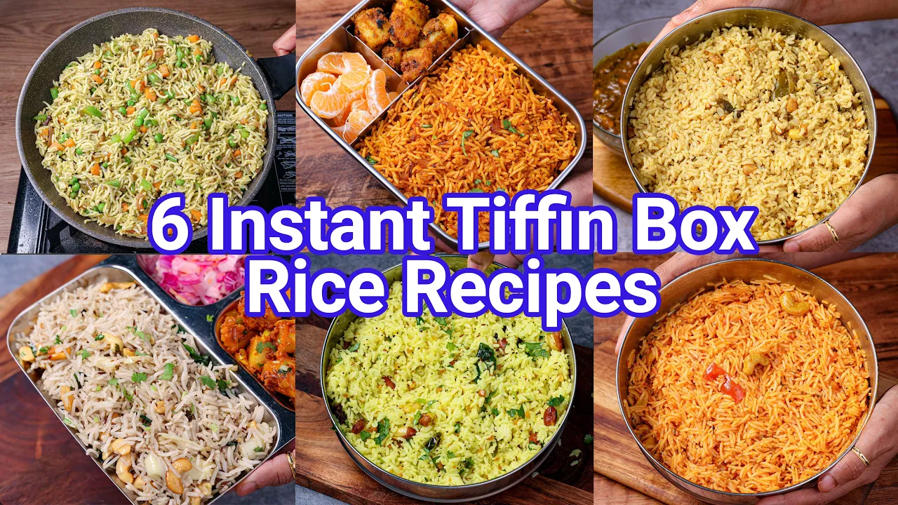 Easy & Healthy Instant Rice - Lunch Box Recipes   Tiffin Box Recipes for Kids & Adult