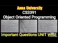 Reg-21 CS3391 - OOP Important Questions easy pass Object Oriented Programming anna university