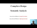 Semantic Analysis SDD Examples