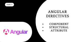 Angular Directives Explained Component Structural Attribute Directives