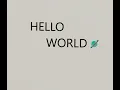 C-language problem-01 HELLO WORLD