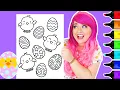 Coloring Easter Eggs Baby Chicks Spring Coloring Page Ohuhu Art Markers
