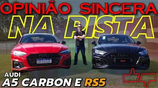 Teste INCRÍVEL: Audi RS5 e A5 Carbon Editon - Detalhes, curiosidades e acelerando carro premium