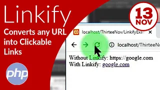 How to make any url in a string into clickable links with PHP Linkify