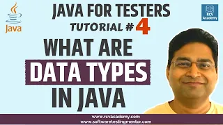 Java for Testers - What are Data Types in Java