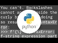 How to use newline n in f-string to format output in Python 3 6