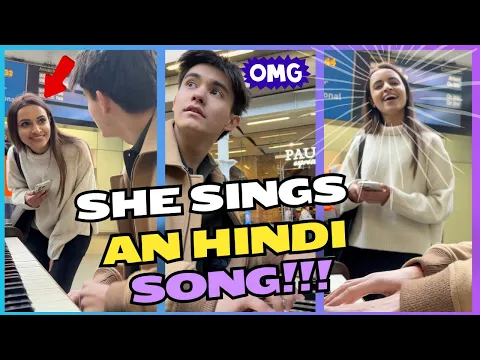 Download MP3 This GIRL SURPRISED me with one of the MOST FAMOUS HINDI SONG on a public piano🥹🗣️