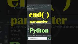 Python end parameter in print