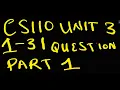 CS110 UNIT 3