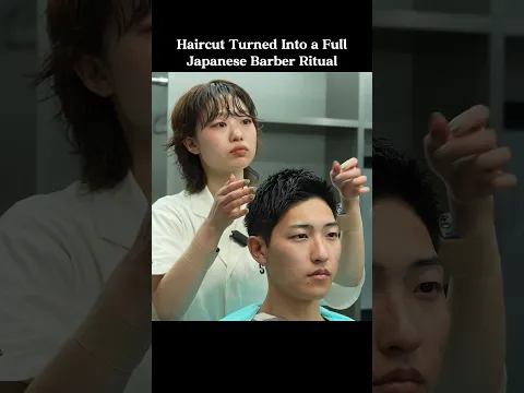💈(ASMR) Complete Japanese Barbering with Lady Barber Momoka: Scissors, Shave, Shampoo & Massage
