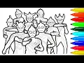 Ultraman Super Brotherhood Coloring Pages