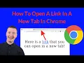 How To Open A Link In A New Tab In Chrome