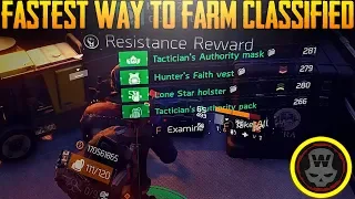BEST way to farm Classified Resistance Farm Guide The Division 1 8