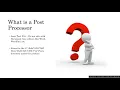 What is a Post Processor