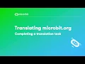 Translating microbit org - Completing a translation task
