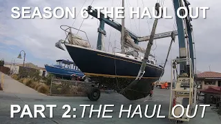 Hauling Out out our 1965 Alberg 30 Sailboat at Ventura Harbor Boatyard