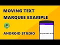 How to make Marquee text in Android