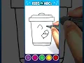 Recycle Bin Drawing Painting and Coloring for kids and toddlers
