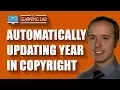 WordPress Copyright Text Updates To Current Year Without A Plugin