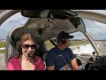 Brunch at New Smyrna airport Lost Lagoon Turbulence made Justin sick on the way home