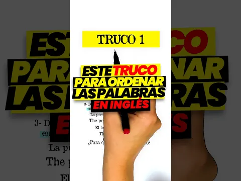 🤯¿SABÍAS QUE 👉 en INGLÉS el ORDEN de las PALABRAS no funciona como en ESPAÑOL?⭐