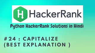 HackerRank Capitalize Python HackerRank Solutions