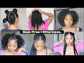 Download Lagu Natural Hair, NO HEAT: 7 Easy Styles for Every Day of the Week 🔥✨