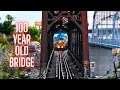 Lagu FAST 70MPH FREIGHT at 190 Feet below Sea Level - TRAINS Over 103 YEAR OLD BRIDGE