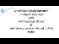 Snowflake listagg function within group clause in-depth intuition