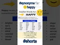 Synonyms of Happy Another Words for HAPPY ADVANCED ENGLISH VOCABULARY spokenEnglish in 1minute