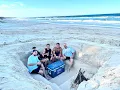 We built a Sunken Fire Lounge on the Beach