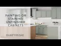 How to Paint or Stain Unfinished Cabinets