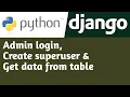 Admin login Create superuser get data from table Django Tutorial in Hindi