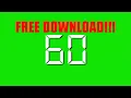 60 Seconds Countdown Green Screen