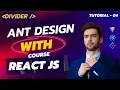 Ant Design Divider Orientation in React Hindi Tutorial Ant Design React Course