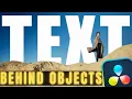 How to put TEXT BEHIND moving objects Davinci Resolve Tutorial