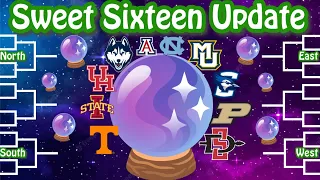 March Madness 2024 BRACKET UPDATE after Sweet Sixteen
