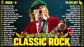 Top 100 Classic Rock Songs Of 80s 90s ACDC The Eagles Queen Def Leppard Guns N Roses Aerosmith