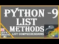 9 List Methods and List Comprehensions Sets and Dictionaries Python In Hindi Ranjan Sharma