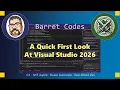 A Quick First Look At Visual Studio 2026