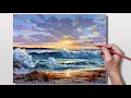 Download Lagu Acrylic Painting Seashore Sunset