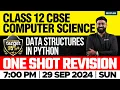 Class 12 CBSE Computer Science Data Structures In Python Xylem 12 CBSE
