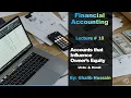 Accounts that Influence Owner s Equity I Increase or Decrease in Owner s Equity I Equity Statement