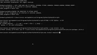 Part 2 Installing Python External libraries through Windows command prompt