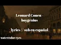 boygenius - Leonard Cohen // watercolor eyes // lyrics - sub en español