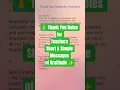 Lagu Thank You Notes for Teachers 🙏| Short \u0026 Simple Messages of Gratitude ✨