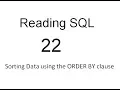 Sorting Data using the ORDER BY clause SQL Tutorial 22