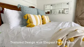 Pinch Pleated Duvet Cover Set by Kotton Culture